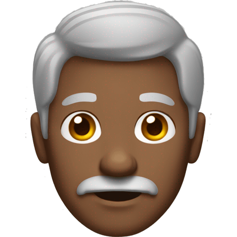 Grandpa with hair and grey hair brown skin emoji