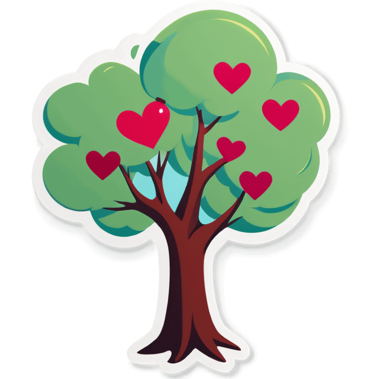 Tree in love emoji