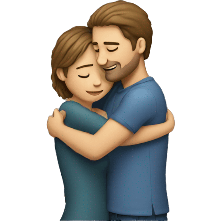 Couple hugging emoji