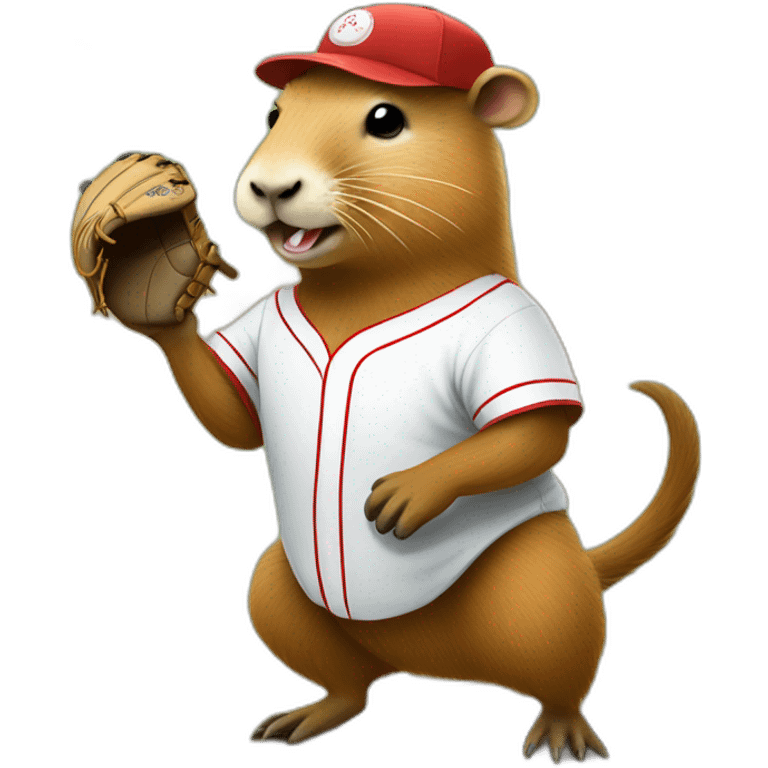 capybara playing baseball emoji