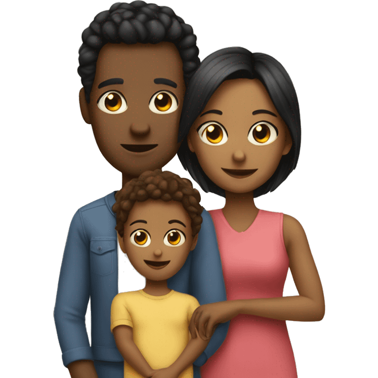 My family wife son and daughter  emoji