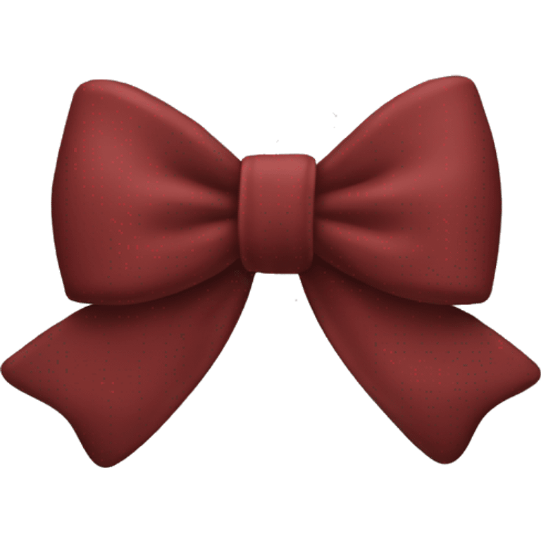 Dark red iPhone bow emoji