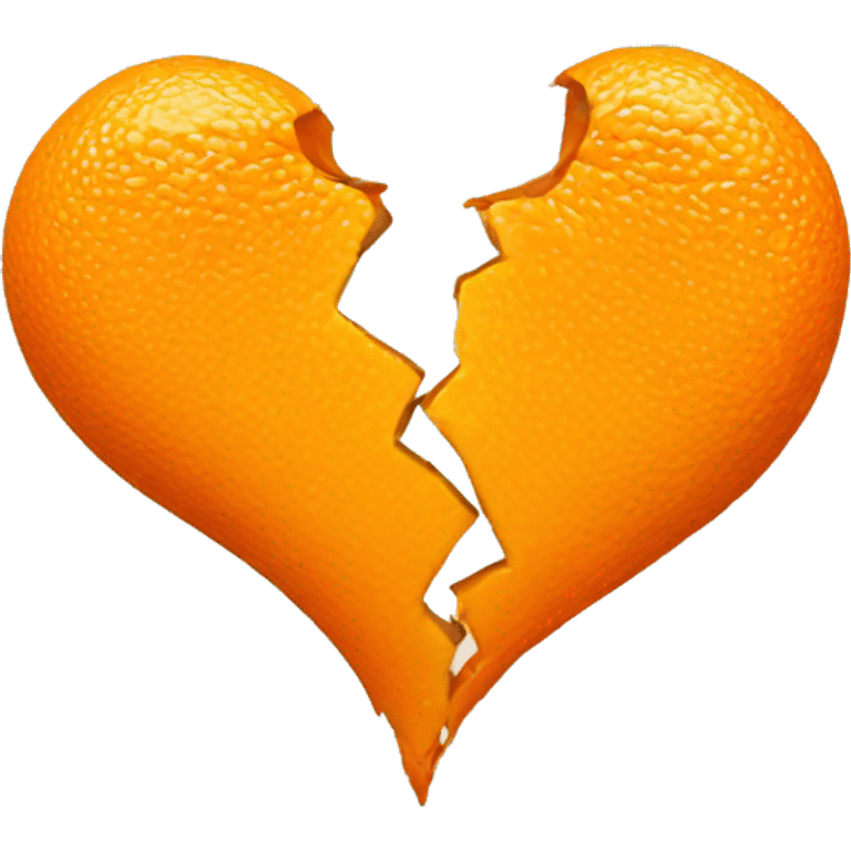 Orange broken heart emoji emoji