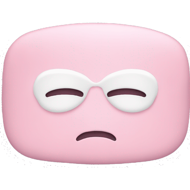 Soft pink sleeping mask on itself emoji