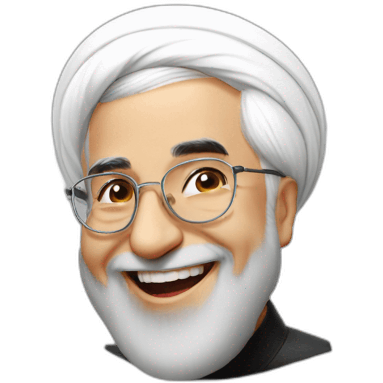 Hasan Rouhani laughing emoji