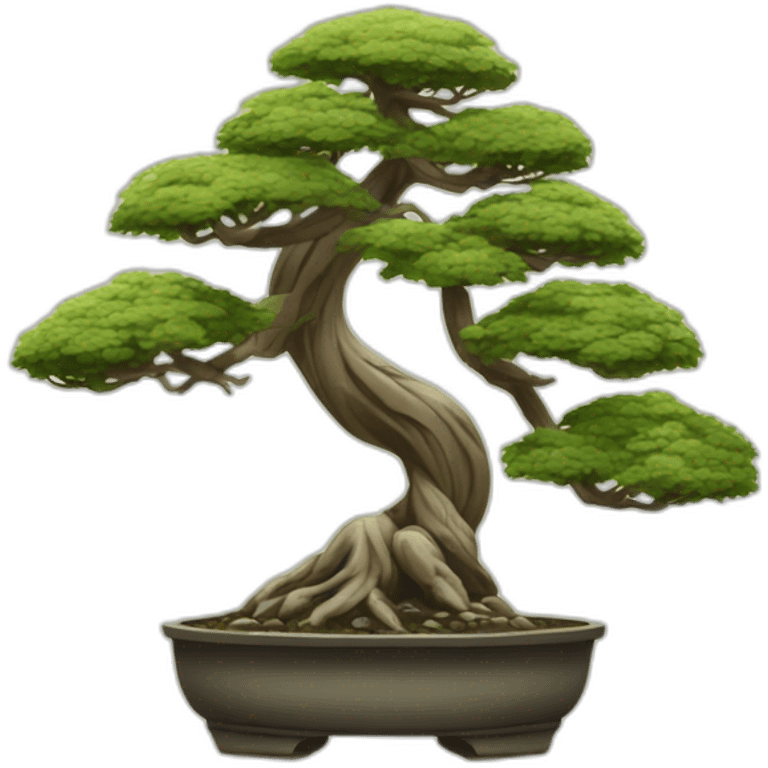 bonsai tree intertwined with torii emoji