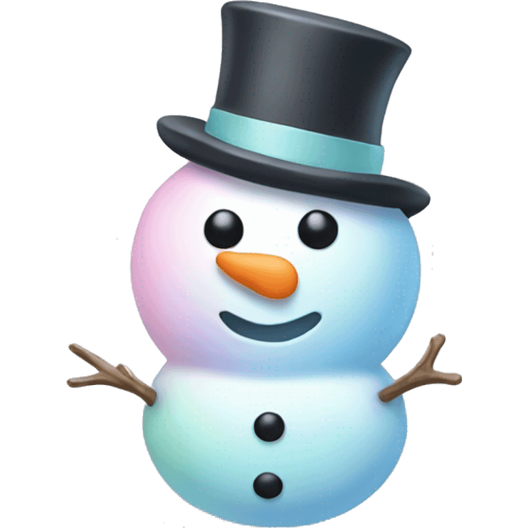 Pastel snowman emoji