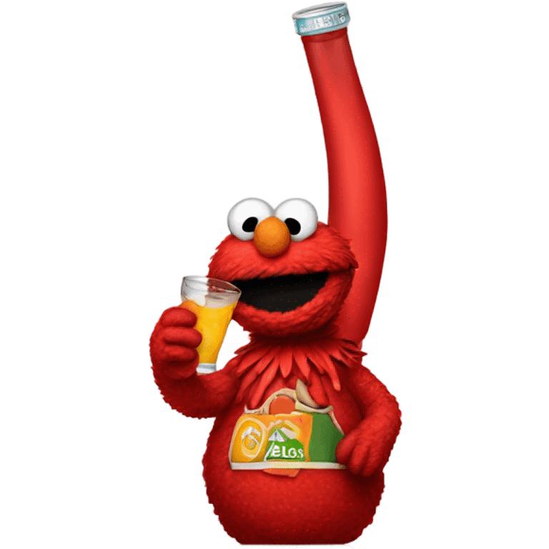 Fat Elmo drinking emoji