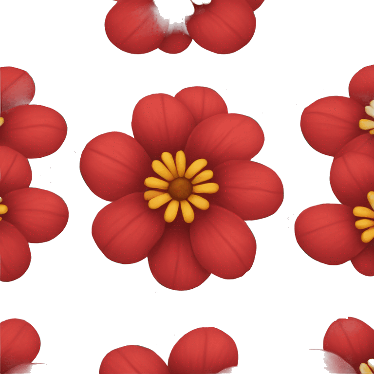 a red flower is sad emoji