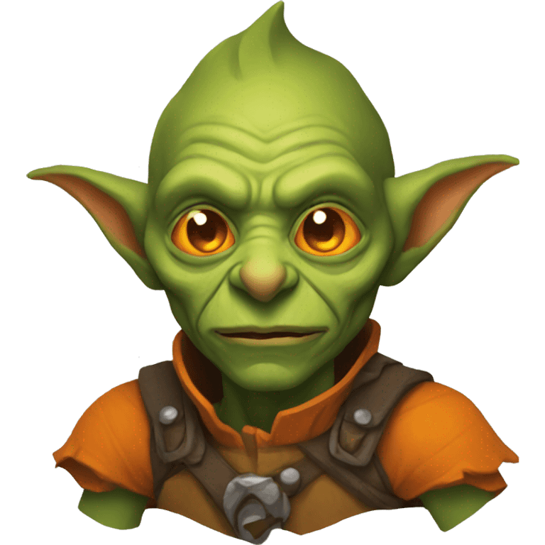 Goblin with orange skin emoji