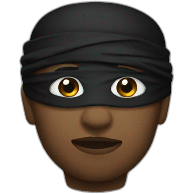 Black blindfold emoji