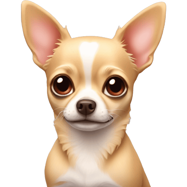 Chihuahua with hearts emoji