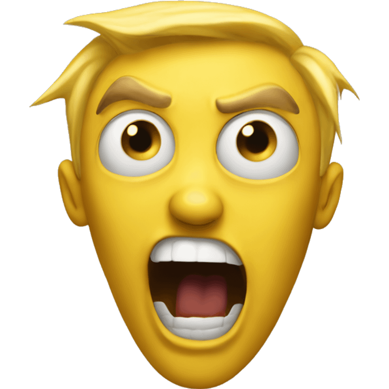 yellow emoji screaming like a maniac emoji