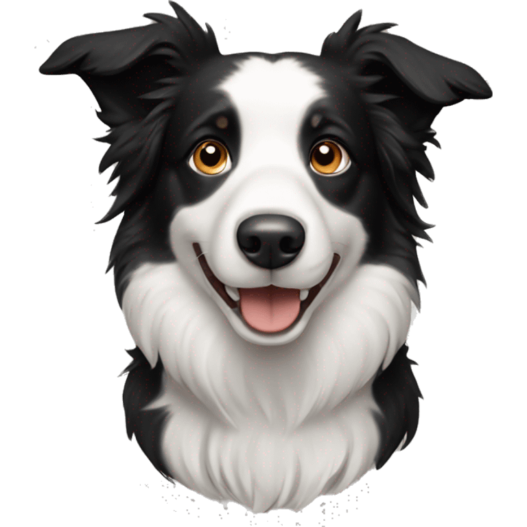 Two Border collie dog emoji