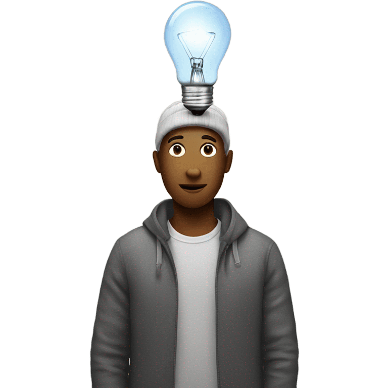 Person with an illuminated lightbulb above their head emoji