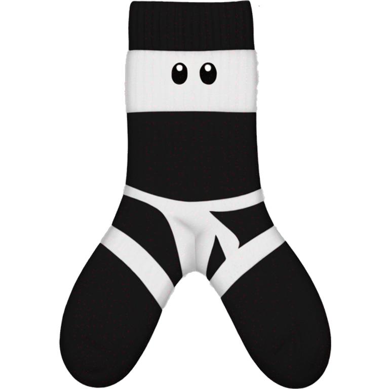  Plain Black  very long socks emoji