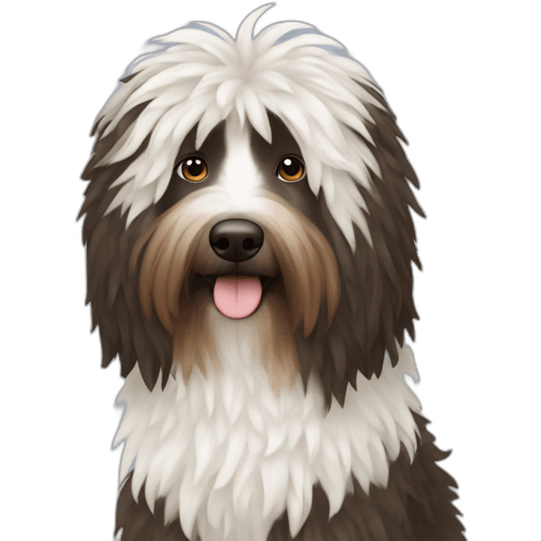 ungarian brown and white puli emoji