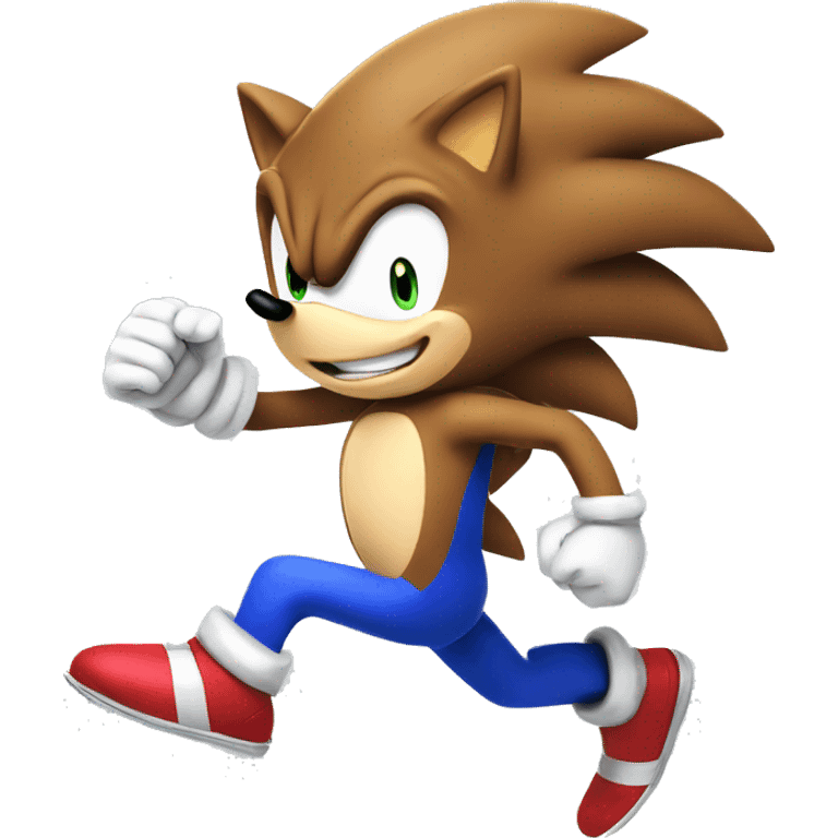 Sonic the hedgehog running so so super fast emoji