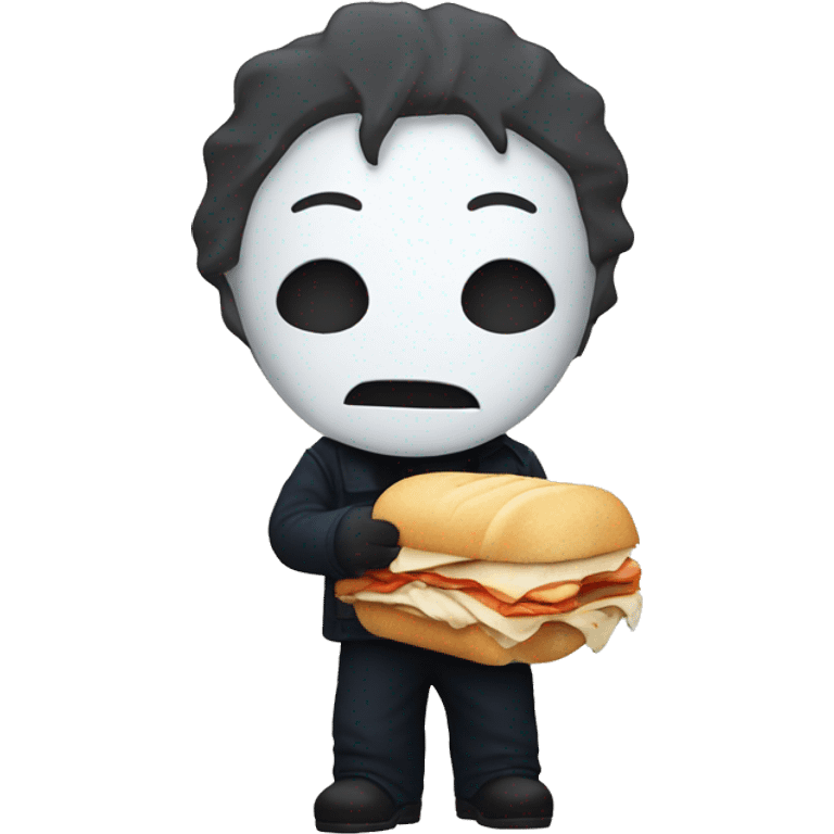 Michael Myers eating a sandwhich  emoji