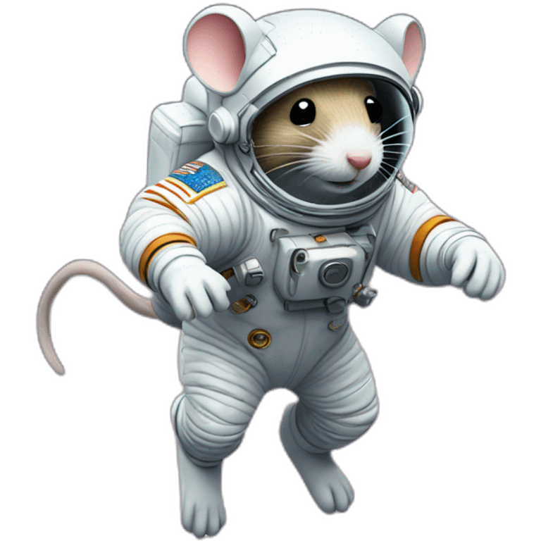 astronaut rat levitating emoji