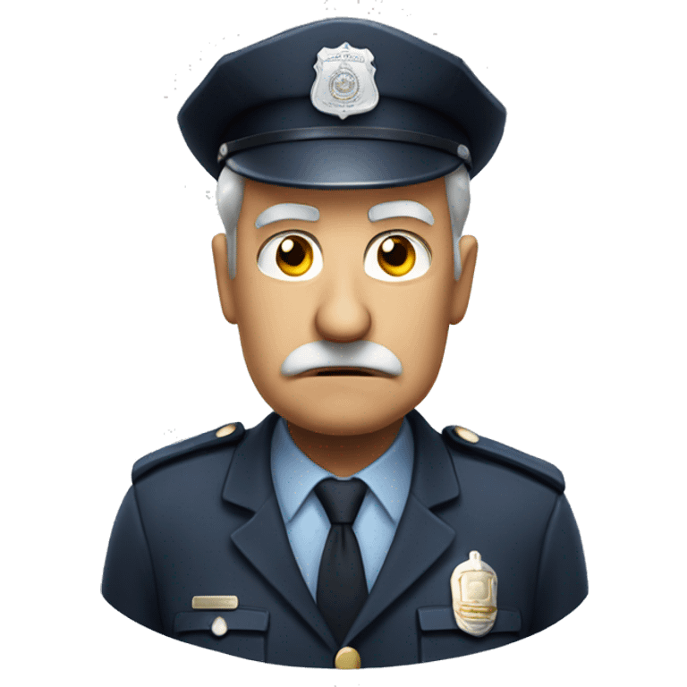 Older man policeman scowl emoji