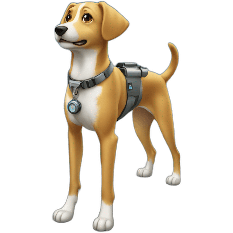 Dog surveyor with gnss reciver emoji