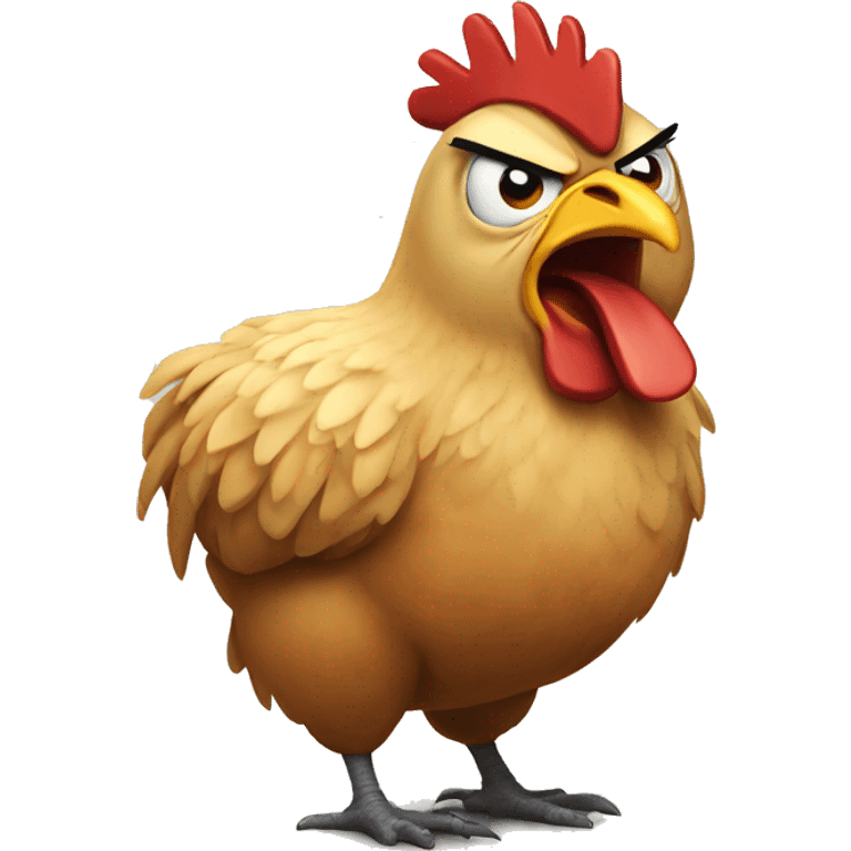 angry chicken emoji