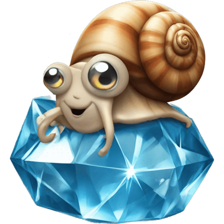 Snail crying diamonds emoji