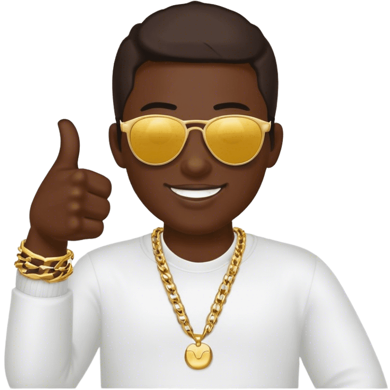 double thumbs up gangster dripped out emoji