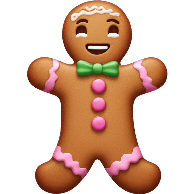 Pink gingerbread emoji