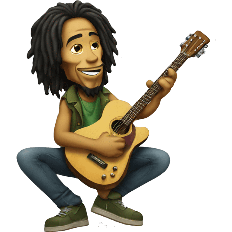 Bob marley with guitar emoji