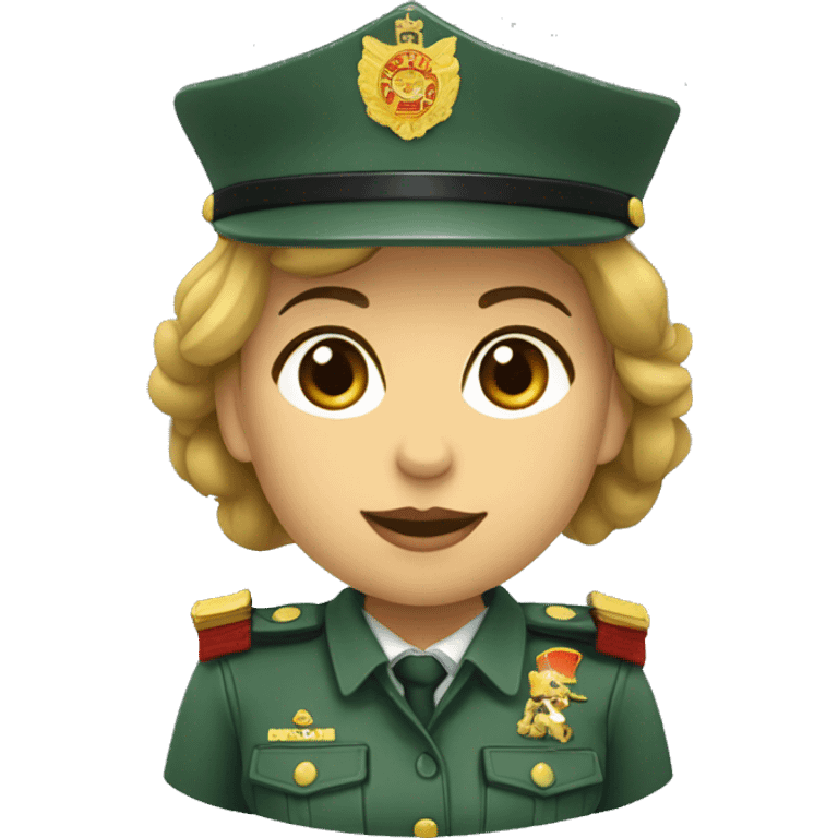 Mujer Guardia Civil enojada emoji