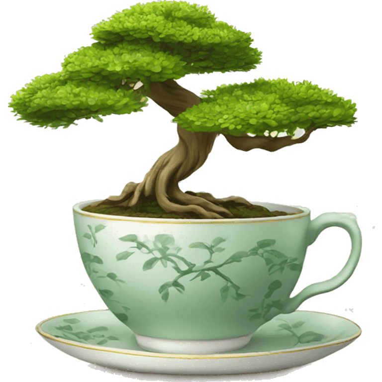 bonsai tree in a teacup emoji