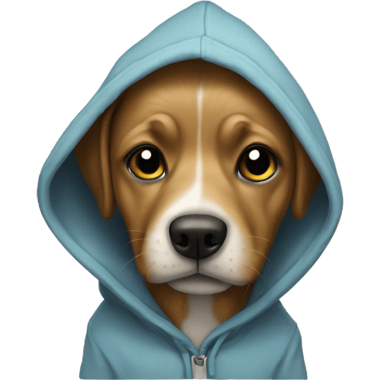 Dog with hoodie emoji