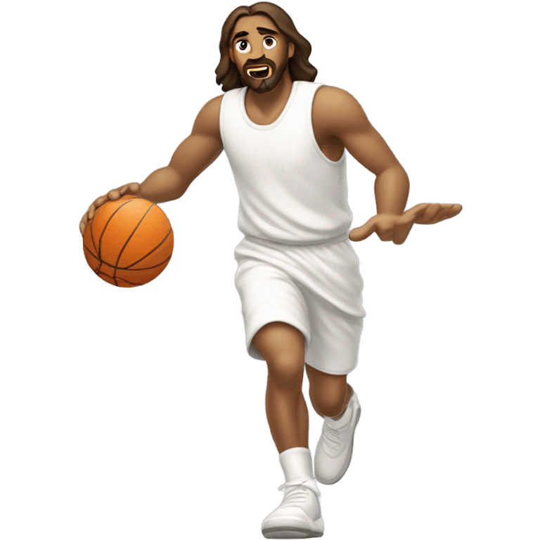 Jesus playing basketball  emoji