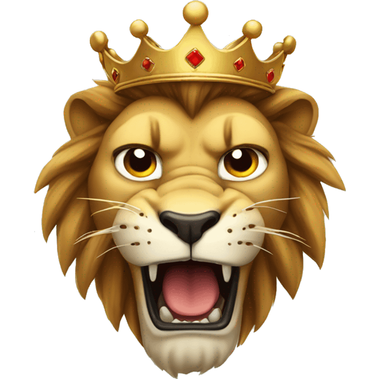 anger lion with crown emoji