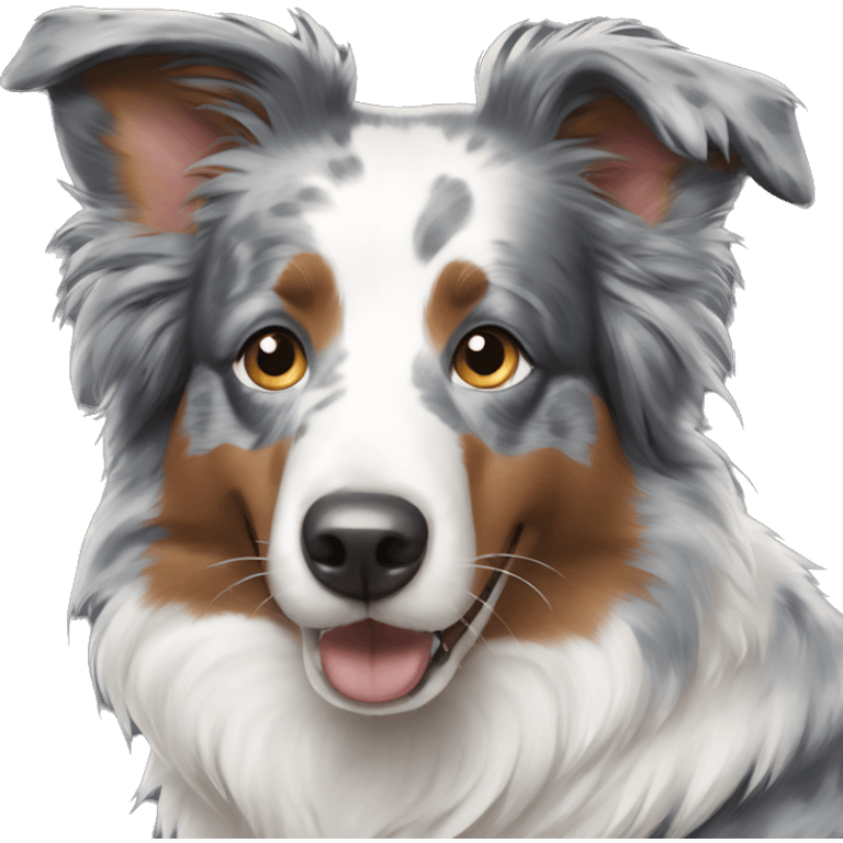 Border collie blue merle emoji