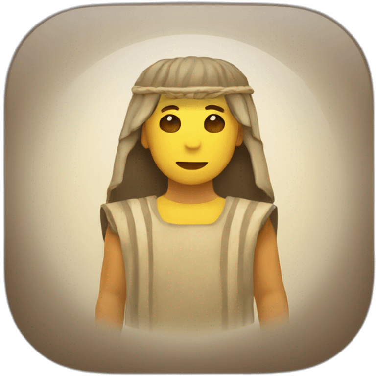 a button for radiant fashionable tunic of the Biblical time emoji