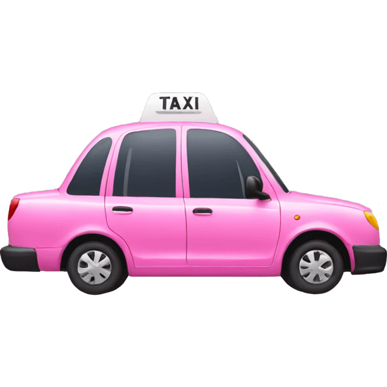 Pink taxi emoji