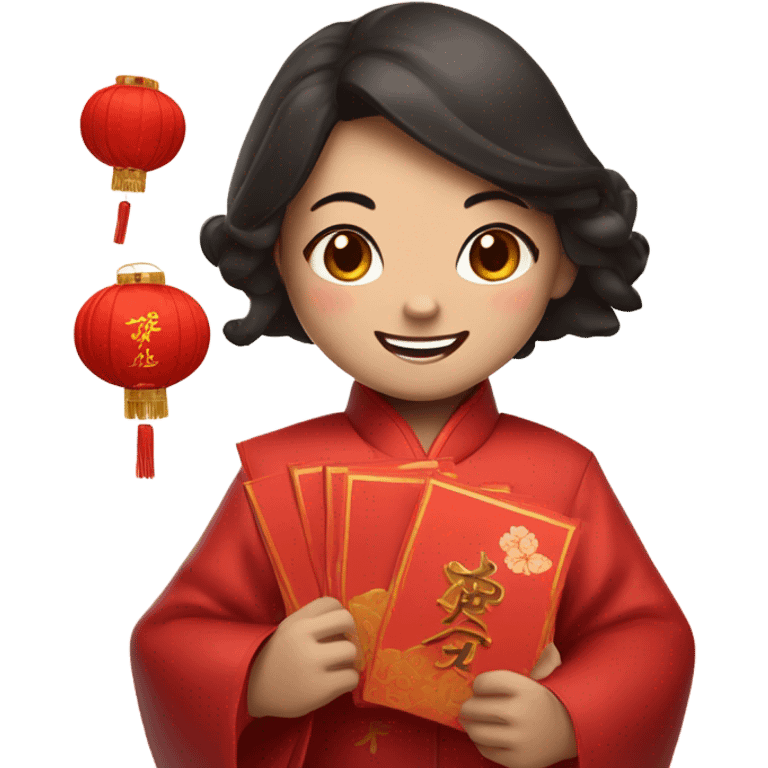 Katherine wishing happy Chinese new year  emoji