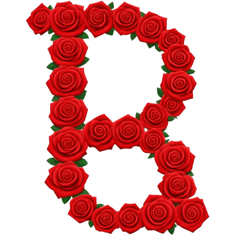 Roses alphabet style  emoji