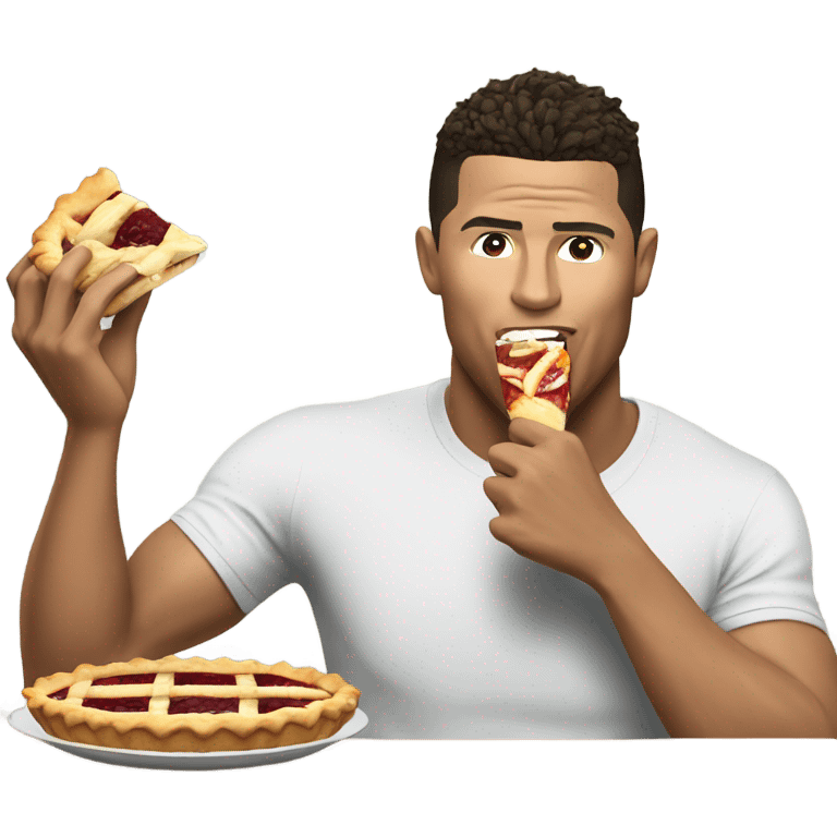 Ronaldo eating pie emoji