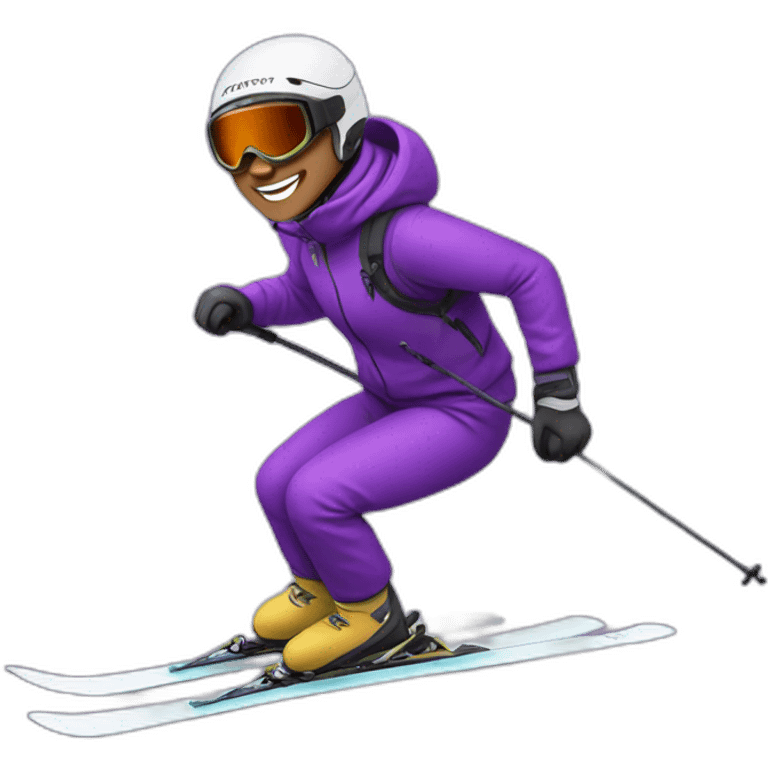 skiing icon purple emoji