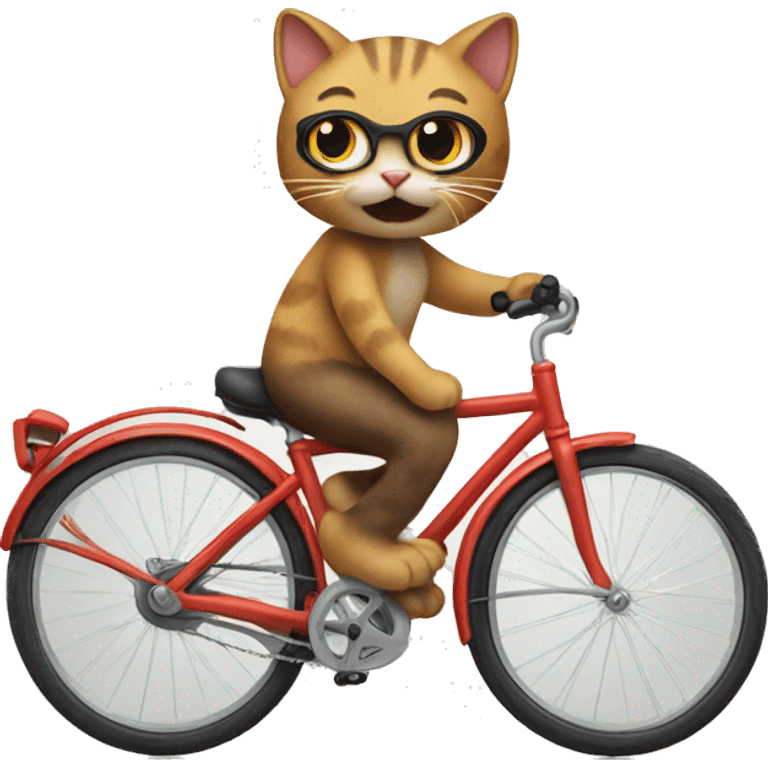 Cat on a bike emoji