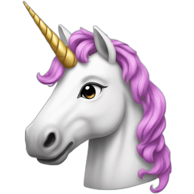 Cartoon unicorn flex emoji