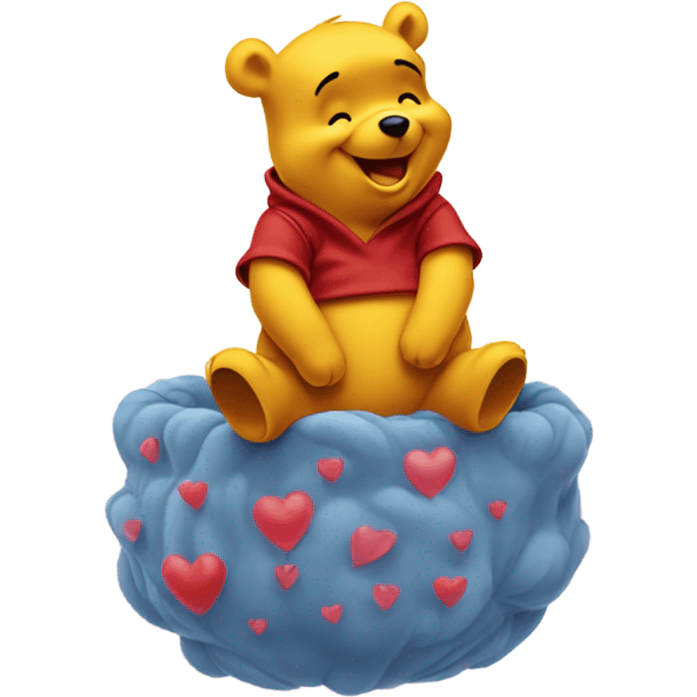 winnie the pooh with hearts emoji