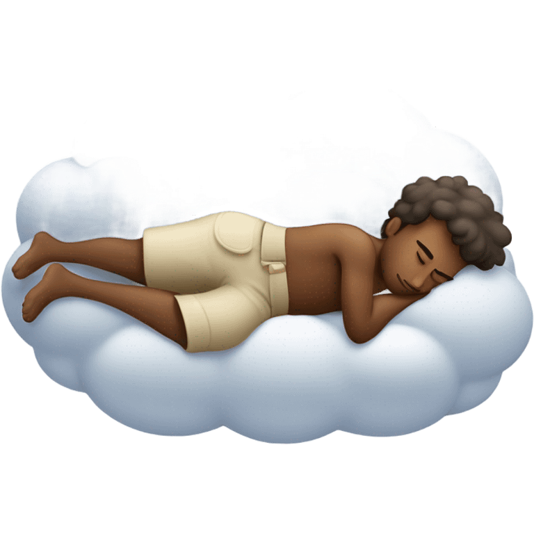 Guy sleeping on a cloud emoji