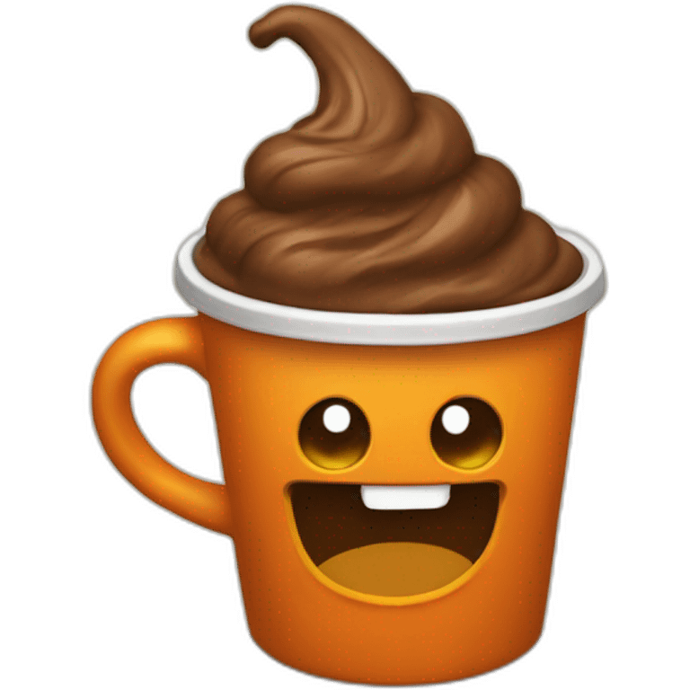 poop pumpking coffee emoji