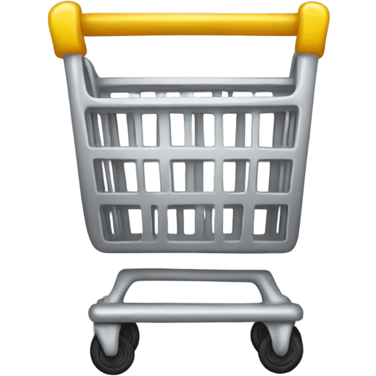 Empty silver shopping cart emoji