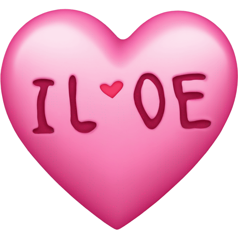 Pink heart that says “I love you”  emoji